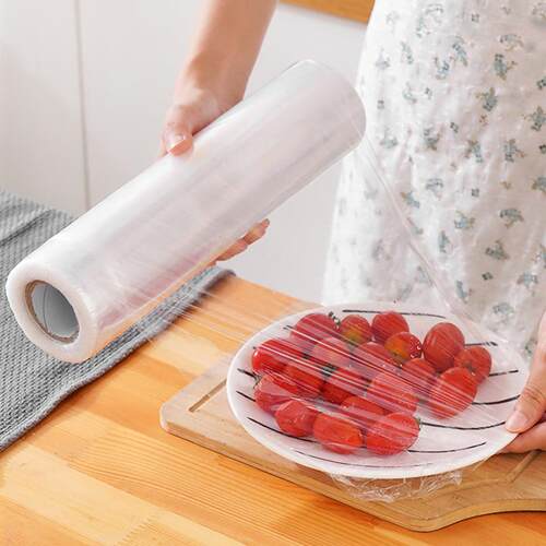 Large Roll of Food-Grade Cling Film for Home Kitchen and Ref