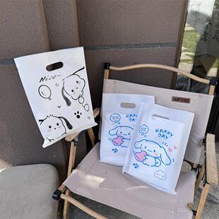 卡通可爱加厚迷你小袋子化妆饰品礼品衣物服装店手提扣手塑料收纳