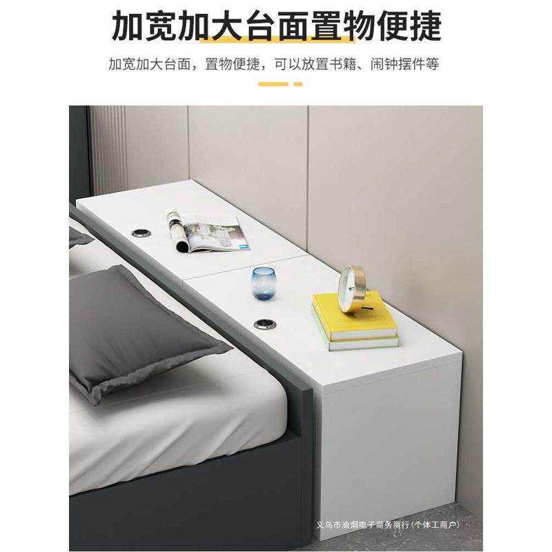 实木可订床边夹缝柜床头长条柜沙发边缝隙柜床尾加长柜加宽柜可订