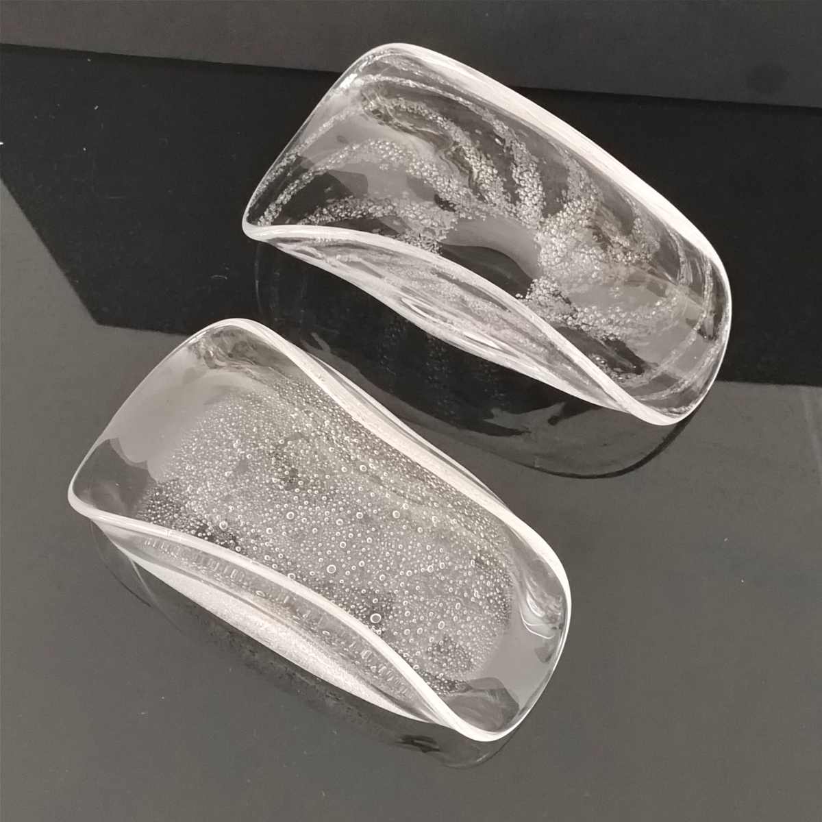 现货批发日式手工气泡茶匙家用创意大茶荷高颜值茶具配件玻璃茶则