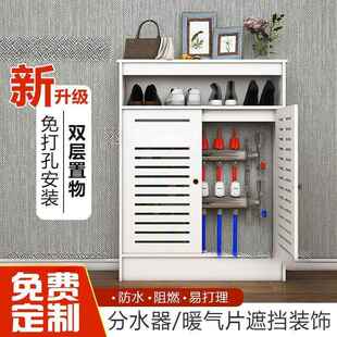 地暖分水器遮挡罩三面分水器遮挡柜防水卫生间暖气管暖气片遮挡罩