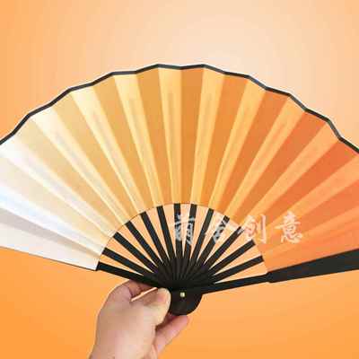 粉墨花旦渐变橘色玫红蓝色醉春风舞蹈折扇子寄明月女团千盏中国风