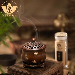 香炉纯铜套炉家用香印室内香 正念苏公金圣府名品金碗式