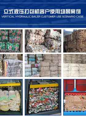 废纸矿泉水塑料编瓶织袋塑料膜废纸易拉罐LDX箱包吨包立式液压打