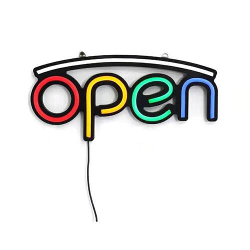 柔性广告牌发光字LED软管酒吧户外霓虹灯牌招牌open霓虹灯