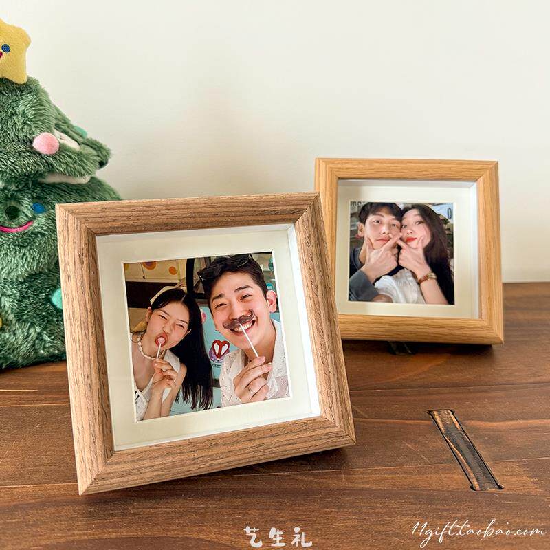 相框摆台diy定制情侣纪念照片相片相册高级感摆件空框画框送女友
