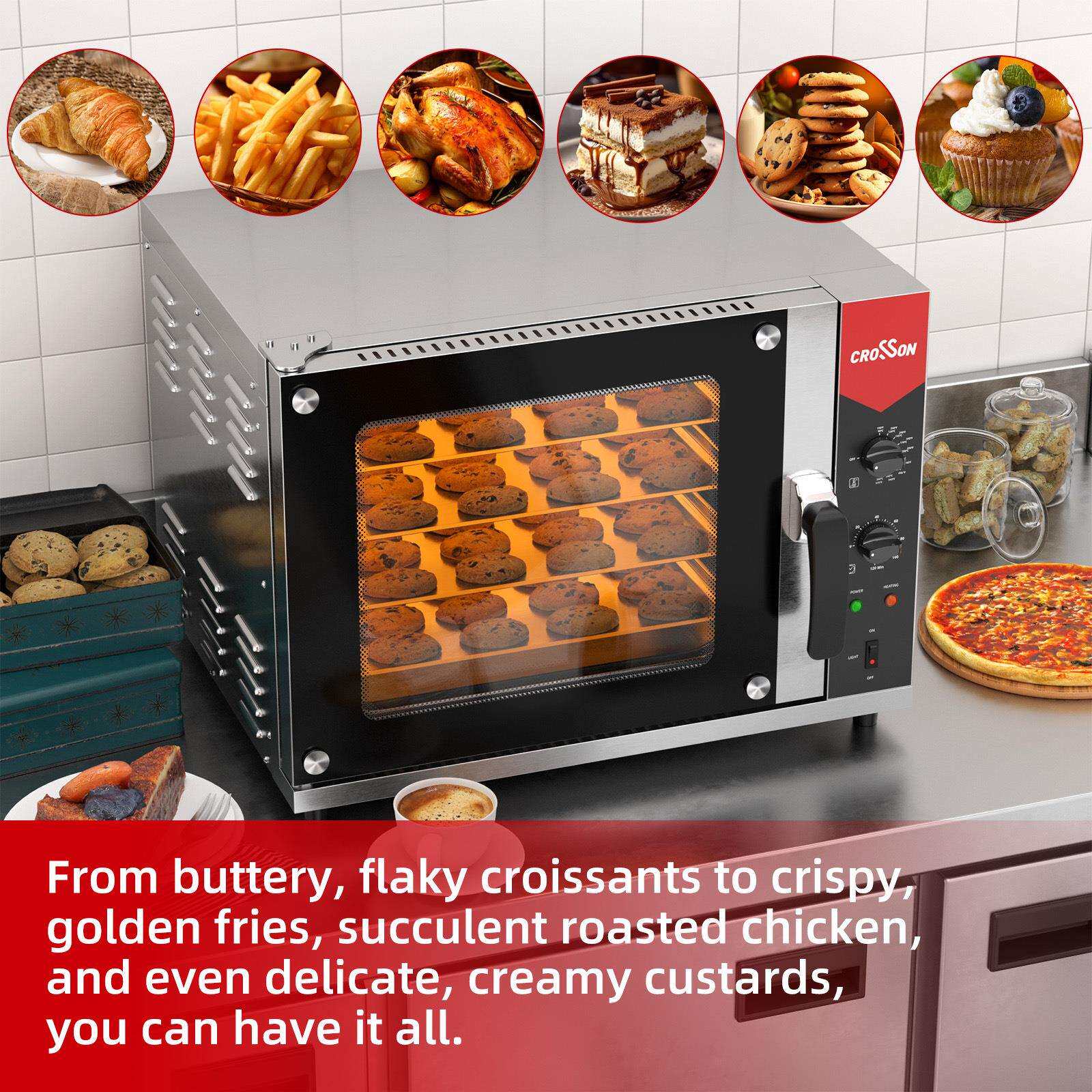 拓奇商用电烤箱蛋糕店烘焙蛋糕蛋挞大容量多功能烘焙设备68L