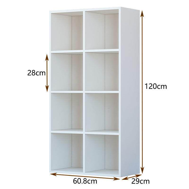 柜展示柜隔梦域儿童玩具收纳格子柜自由组合玄关整理欧式书架暖白