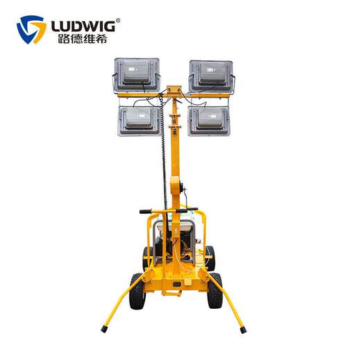 移动照明应急救援灯塔4*200WLED灯升降工作灯照明灯3KW柴油发电机