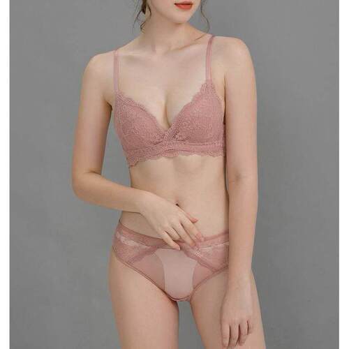 girls lace bra top sexy bras set蕾丝文胸无钢圈胸罩套装聚拢女