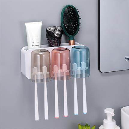 牙刷牙杯置物架套装壁挂壁式免打孔漱口杯挂墙卫生间牙具牙缸套装,家庭/个人清洁工具,洗漱杯,淘宝优惠券,粉丝福利购,淘宝优惠卷