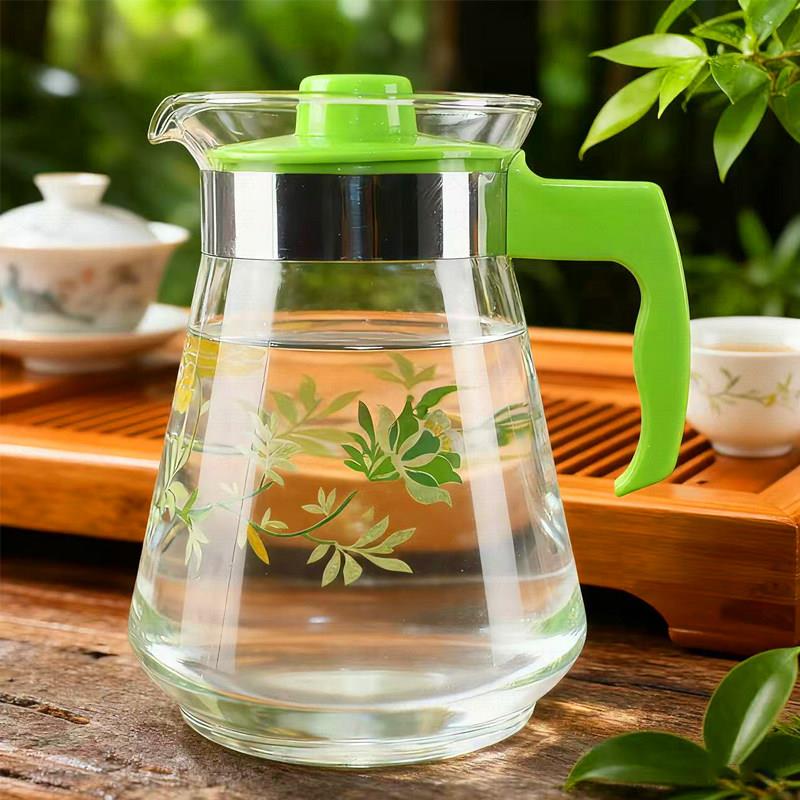 冷水壶玻璃凉水壶耐热加厚大容量家用凉白开水壶果汁杯泡茶壶套装