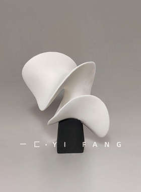 一匚日式黑白碟旋陶瓷摆件民宿售楼处样板间卧室客厅玄关软装饰品