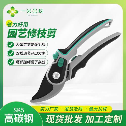 双档调节修枝剪花枝剪园林园艺果树剪刀省力粗枝剪盆栽盆景修剪
