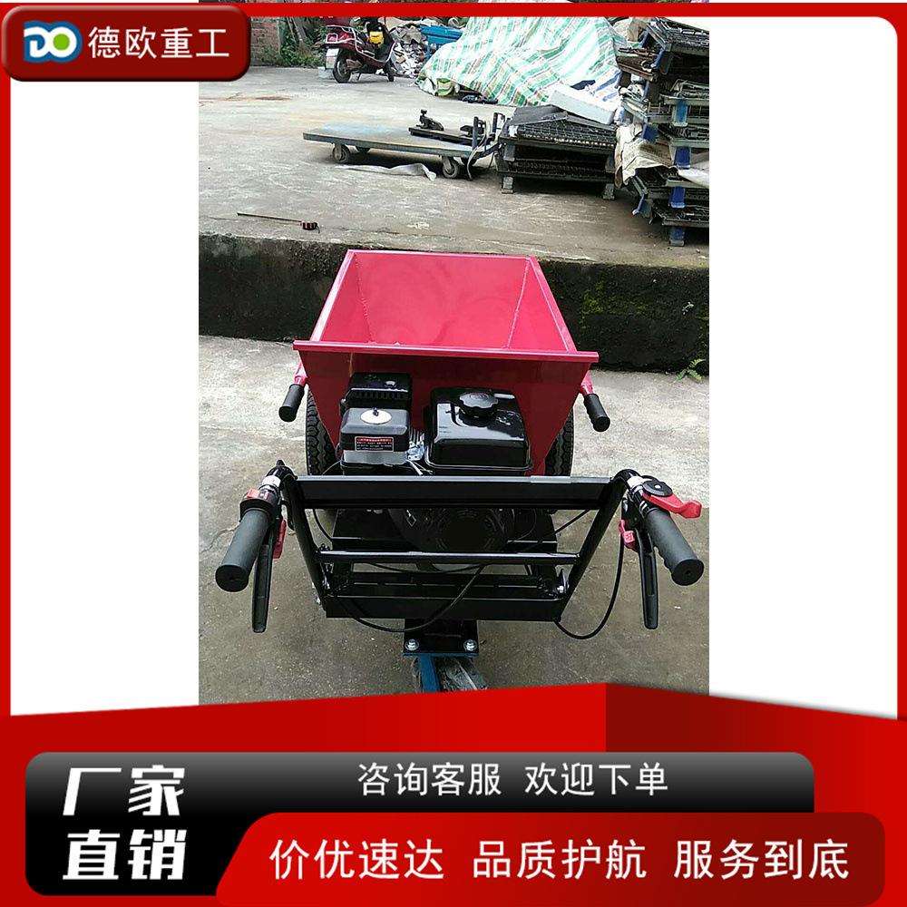 人力三轮拉货车 小型农用粮食运输装载车 工地基建汽油运料翻斗车