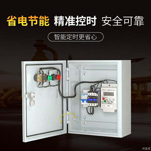 时控开关控制箱园林景观照明柜电机增氧机水泵全自动定时器配电箱