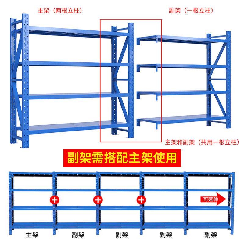 跨境仓储货架中型重型货架储物库房货架多层可调节仓库货架
