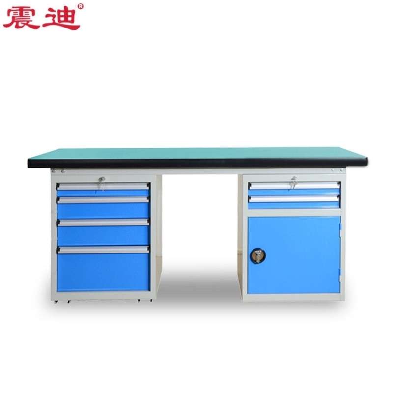 震迪重型工作台1.8米维修厂钳工工作台操作台左四右二抽可定制SD1