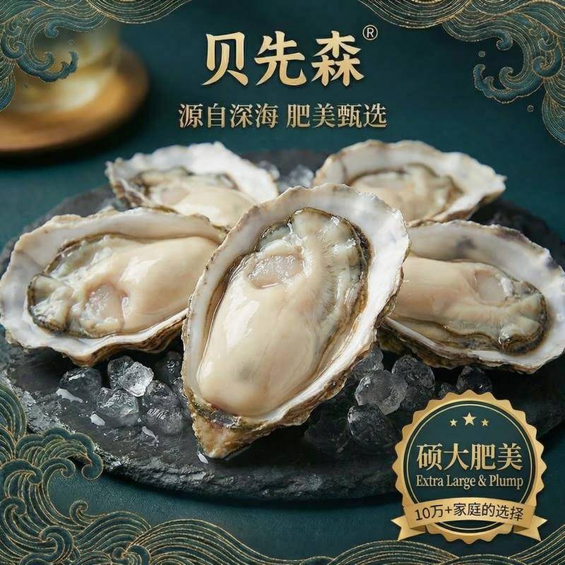 【蜜蜂惊喜社】生蚝鲜活5XL净重4斤整箱新鲜