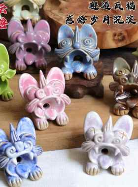 瓦猫云南大理丽江手工陶瓷创意开业招财猫文创礼品小摆件生日礼物