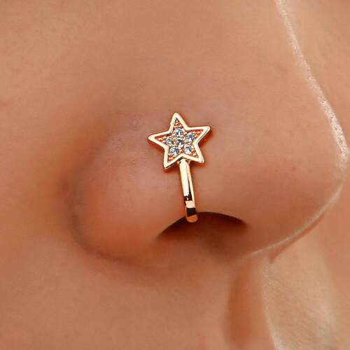 Star shaped U-shaped non perforated nose clip