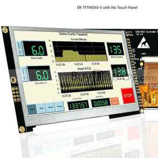 5寸TFTLCD彩色液晶显示屏配SSD1963控制板 可配触摸屏 并口
