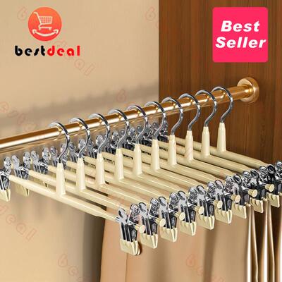 5 pcs stainless steel Clothes Hangers Closet Storage无痕裤架