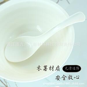 稻壳餐具一次性勺子大小汤勺加厚儿童幼儿园家用商用绿色可降解
