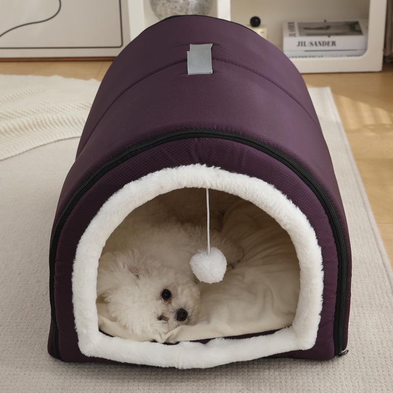 狗窝四季通用可拆洗夏天户外室外防水冬季保暖别墅狗屋猫窝狗床垫