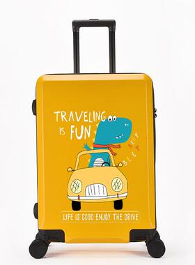 高档大途童拉旅杆箱男可爱卡通行儿李箱女20寸可坐行箱包寸万向轮