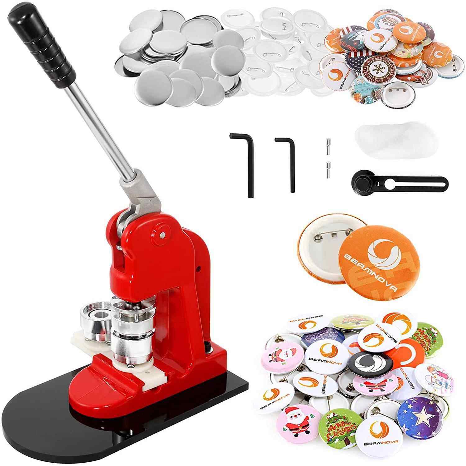 胸章机套装58mm胸章机模具切圆器胸章扣100pcs材料包badgekit