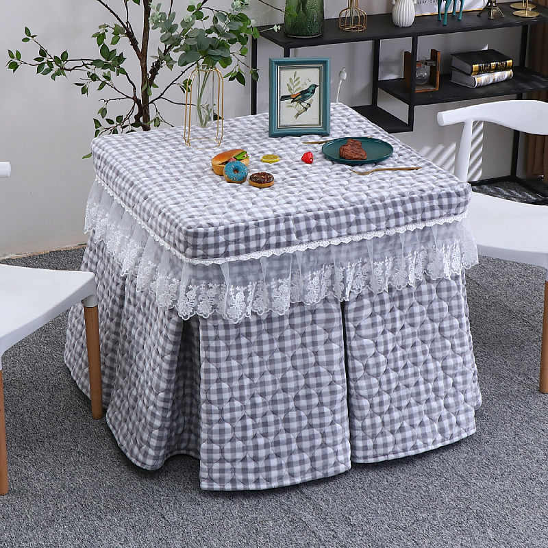 正方形取暖烤火桌子罩套麻将机桌布烤火罩电暖炉套家用裙式烤火被