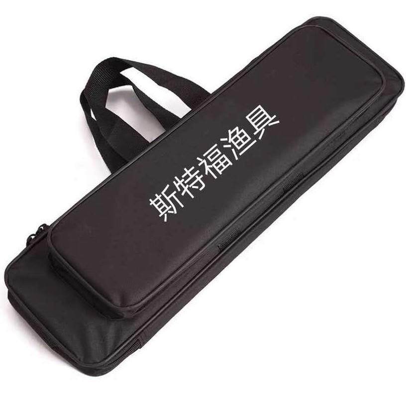 牛津布鱼竿包 黑色单层钢丝渔具包 户外大容量钓鱼包手提单肩杆包