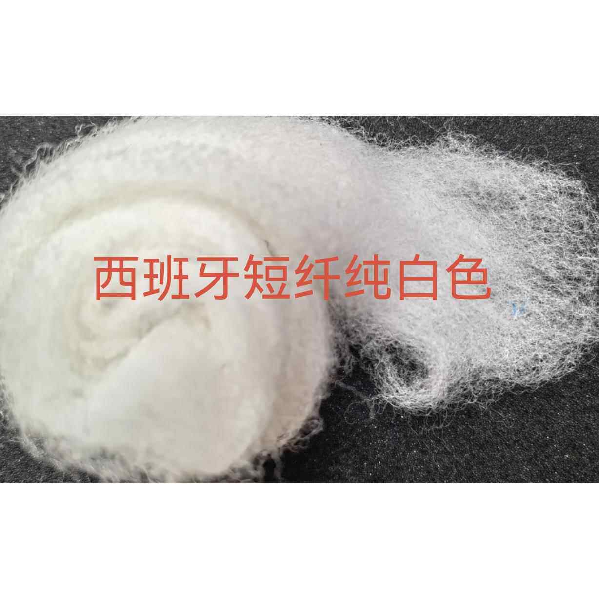 西班牙短纤 纯白色 打底毛 羊毛毡戳戳乐 高品质 易沾化 66s