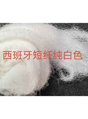 西班牙短纤 纯白色 打底毛 羊毛毡戳戳乐 高品质 易沾化 66s