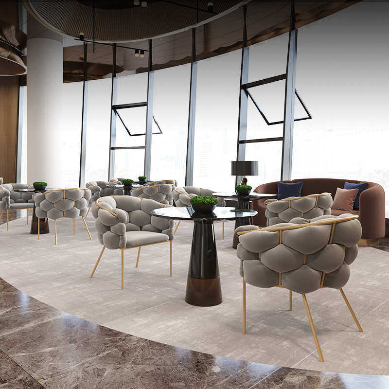 轻奢简约洽谈桌椅组合售楼处会客酒店奶茶店大理石小圆桌沙发椅子,住宅家具,餐椅,淘宝优惠券,粉丝福利购,淘宝优惠卷