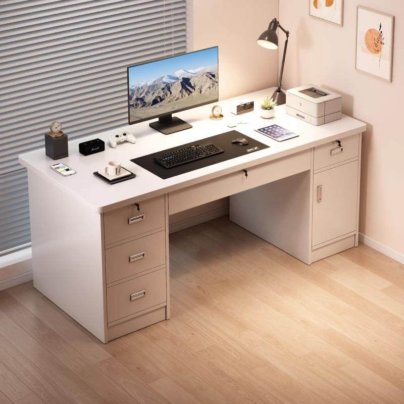 电脑办公桌简约现代家用卧室电脑桌办公室职员台式工作台简易书桌