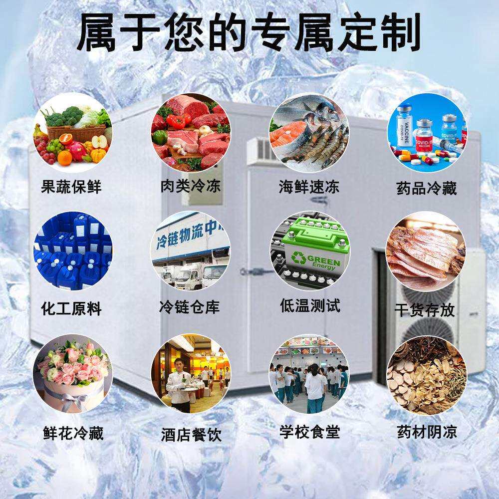 小型水果蔬菜冷库市场酒店食堂用风冷节能鸡翅鸡爪烧烤食材冷冻库