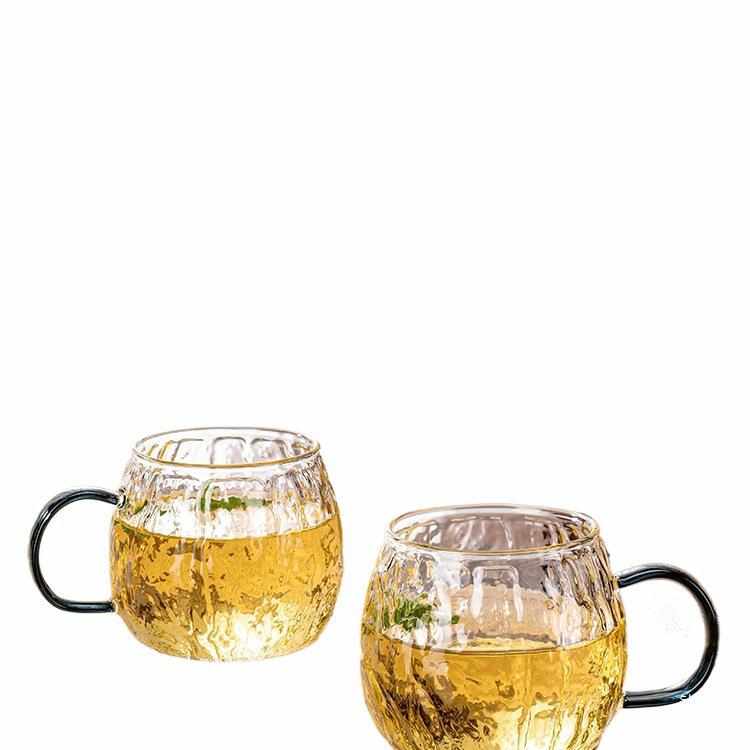 耐高温玻璃喝水杯子套装家用轻奢感待客厅高颜值带把手泡茶具