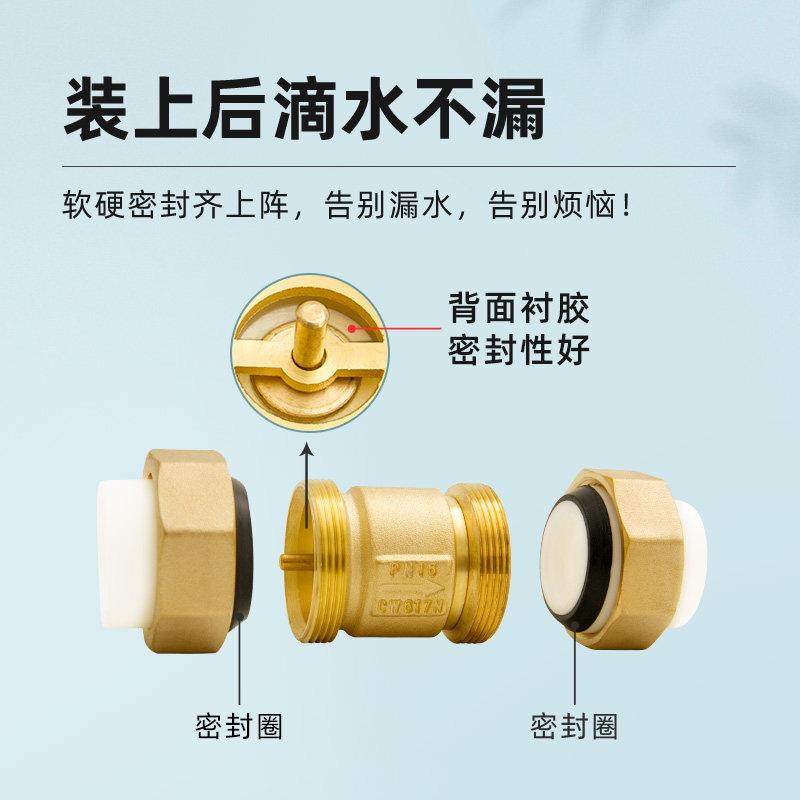 0PPR双活接止回全铜立式水管止逆阀2管水表单向逆止阀阀热25熔管
