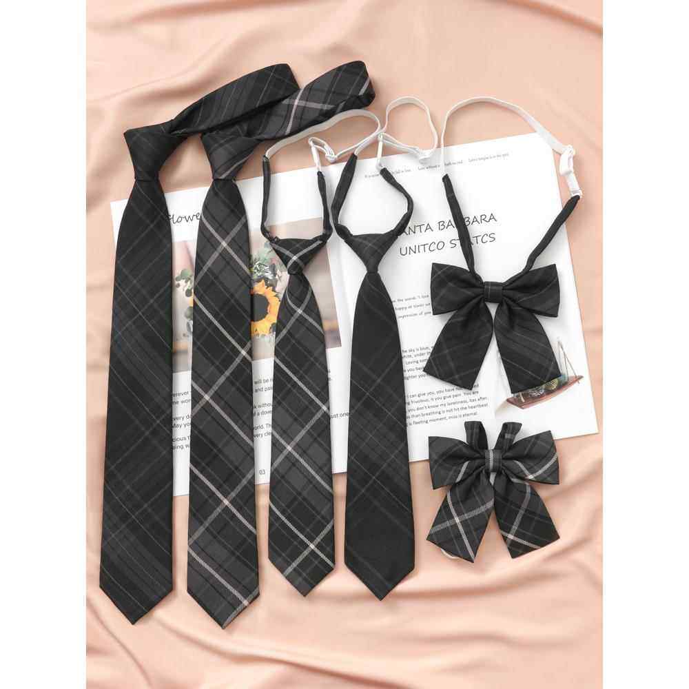 手打领带格子衬衫休闲免打配饰男女情侣蝴蝶结领花1215w