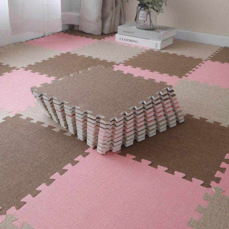 W1YP客厅卧室拼接棉麻地垫方块泡沫地毯办公室房间台球厅家用阳台,居家布艺,地毯,淘宝优惠券,粉丝福利购,淘宝优惠卷