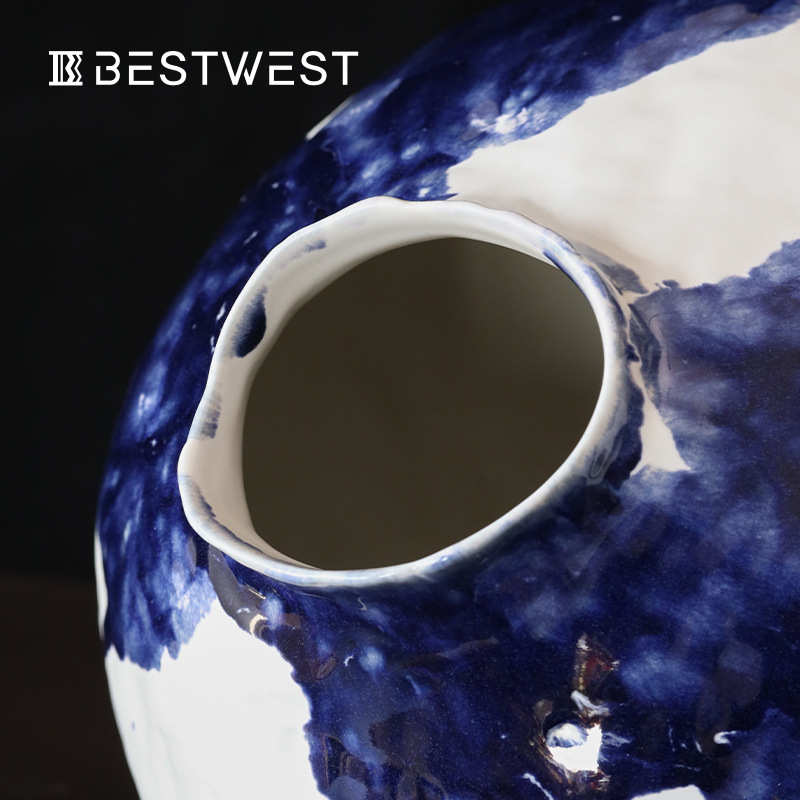 寂风复古中式摆件客厅家居侘插花景德镇陶瓷陶罐西花瓶水培博装饰