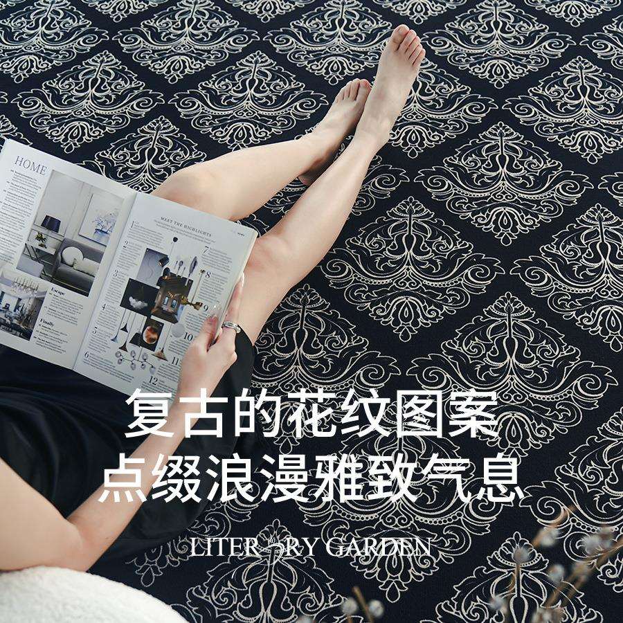 欧式客厅地毯卧室沙发茶几毯中古法式沙发茶几家用防滑地垫