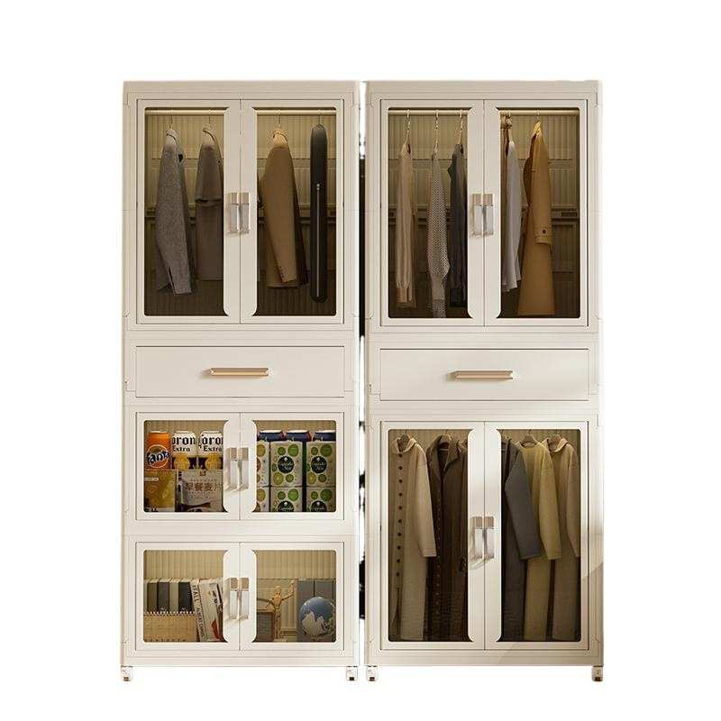 折叠衣柜简易家用免安装分层收纳柜宿舍卧室衣服整理置物架抽屉柜