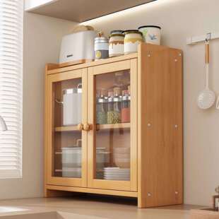 餐边柜子置物架家用多层台面厨房餐边柜多功能带门储物调料台