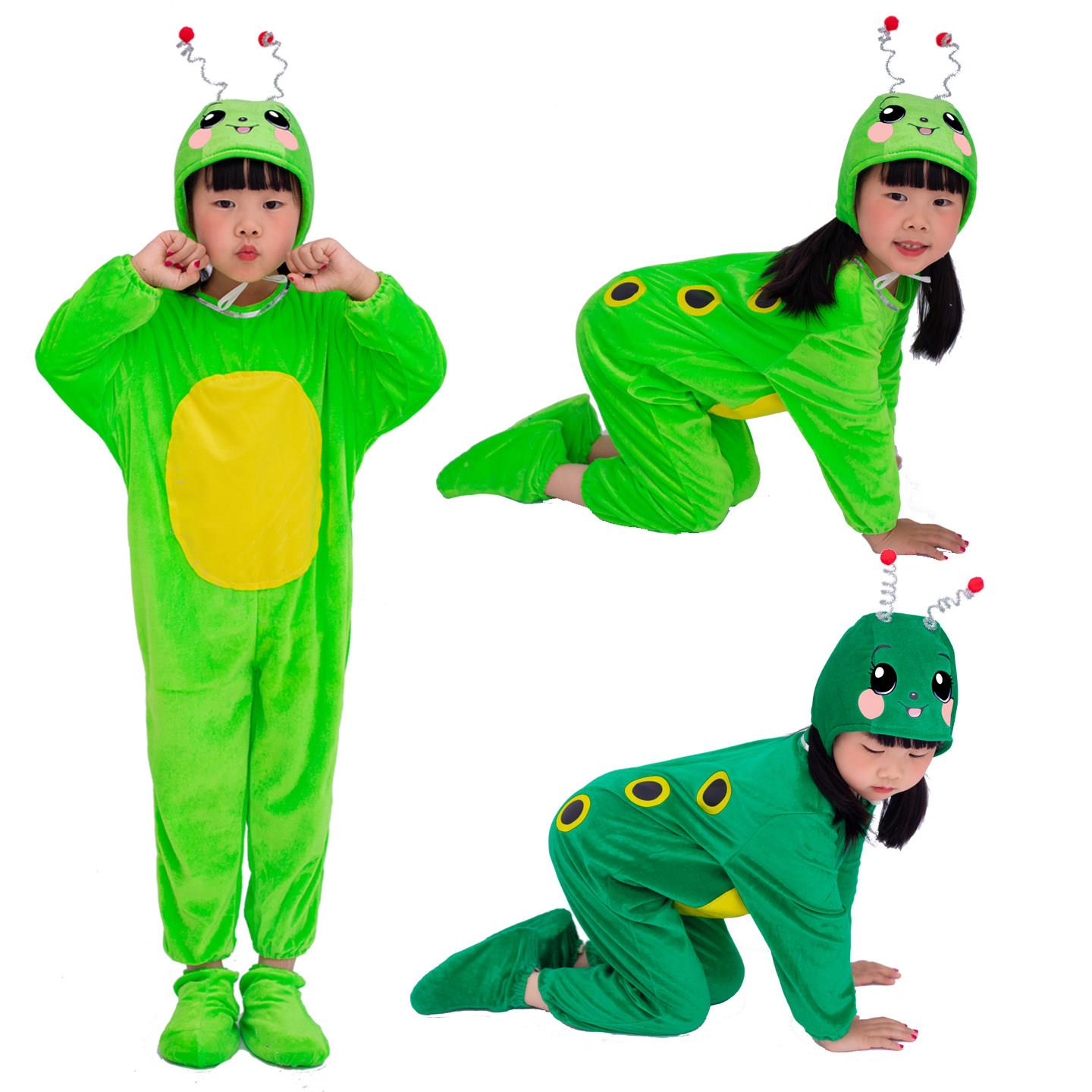 儿童动物演出服毛毛虫表演服亲子话剧虫子小青虫变蝴蝶的舞蹈服