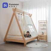 玩梦超人 树屋儿童床帐篷玩乐床实木多功能秋千冰棍儿民宿儿童房