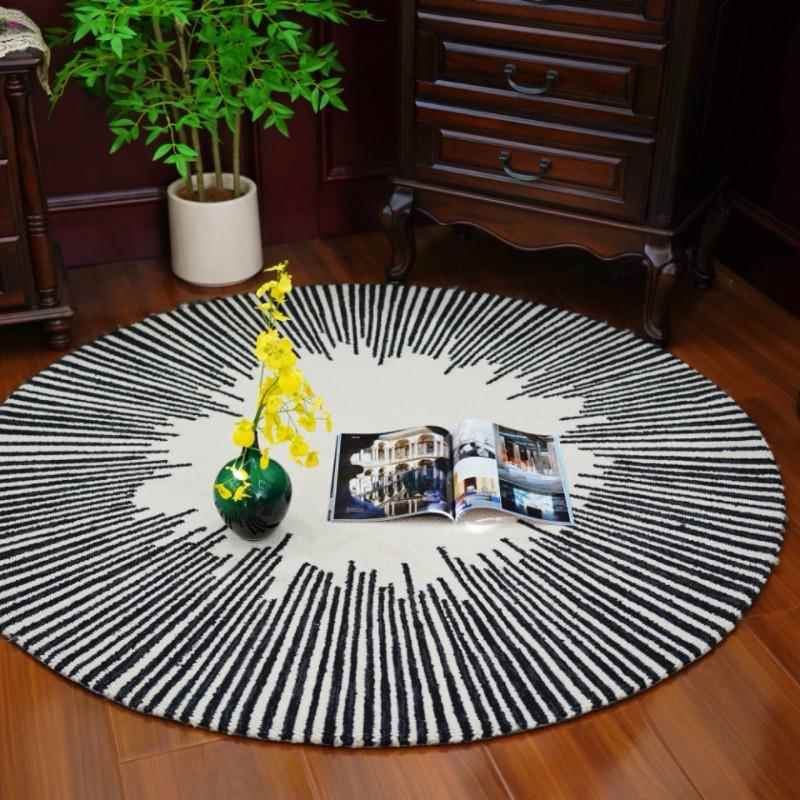 轻奢简高端地垫宠物垫入客厅地毯卧室垫子户床圆形地毯边地门毯约