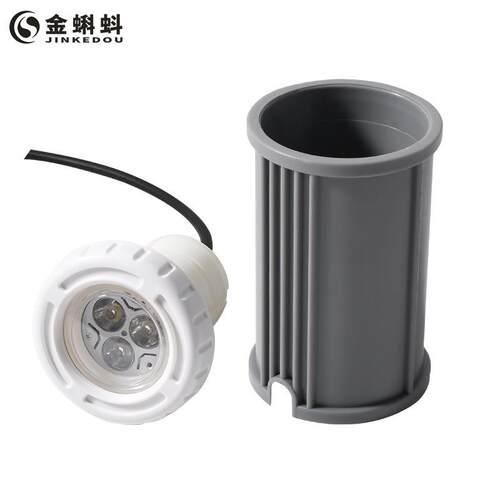 LED嵌入式胶膜灯水下12VI胶膜JKD-QR95泳池灯具RB3W塑料G胶膜池水